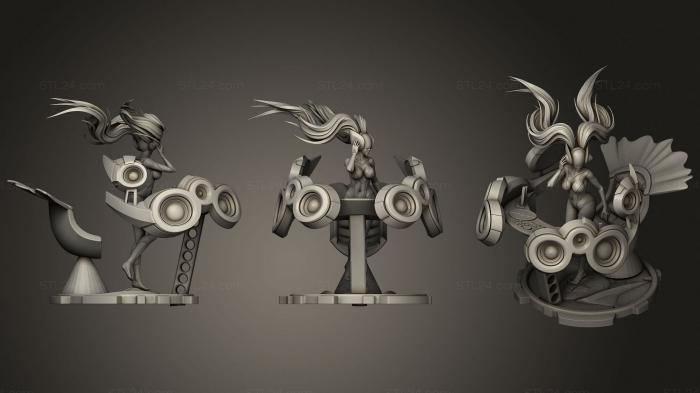 Статуэтки герои, монстры и демоны (Ди - джей Сона, STKM_2256) 3D модель для ЧПУ станка